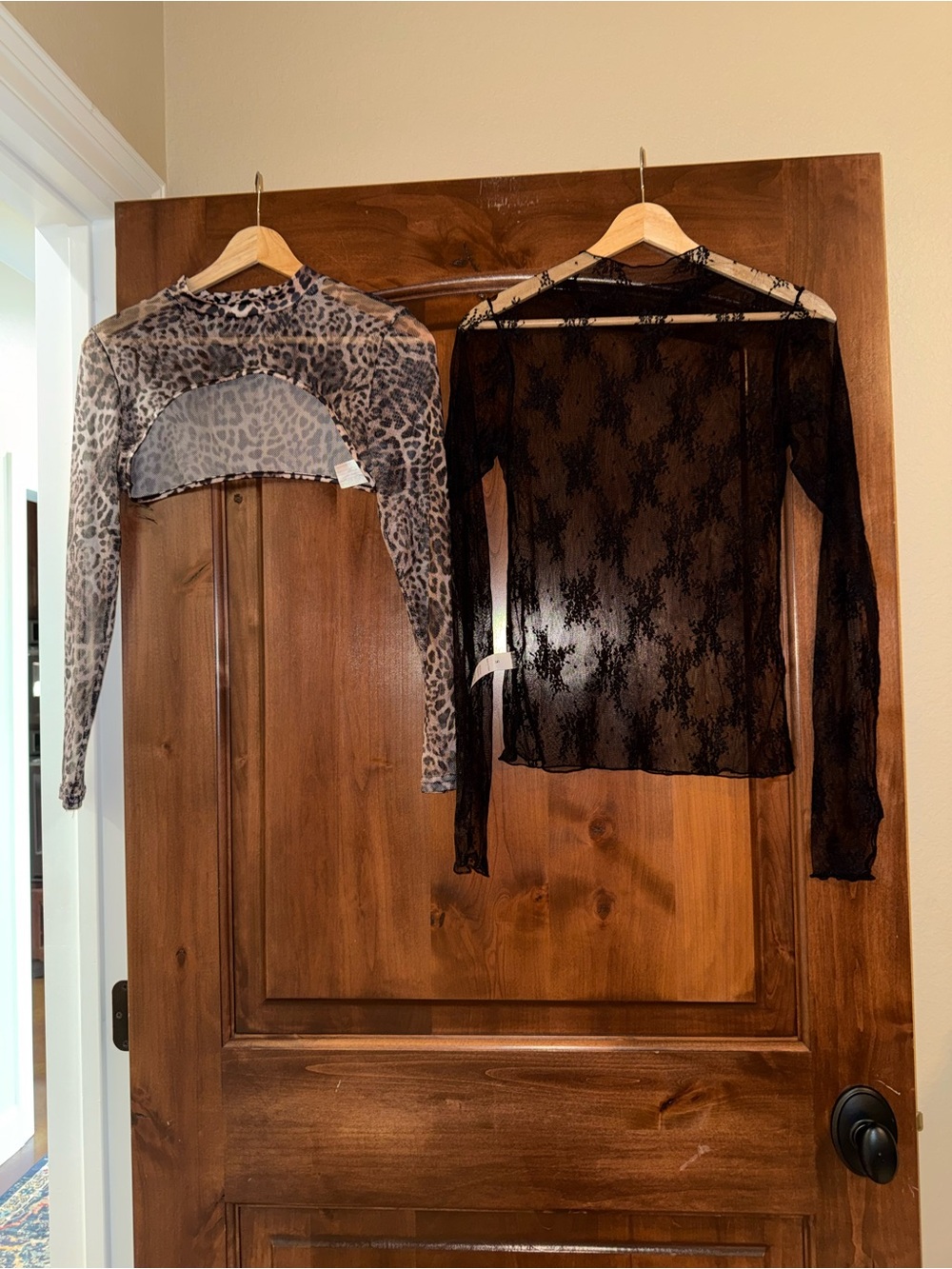 Y2K Sheer Mesh Layering Top Bundle (2 Pieces) – Size Small